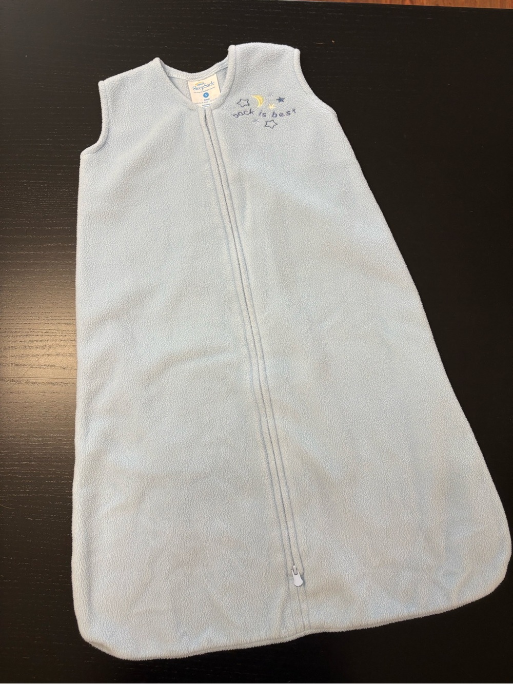 Halo Small 0-6m Light Blue MicroFleece Sleeveless Sleep Sack